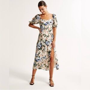 Abercrombie & Fitch Camille Puff Sleeve Midi Dress